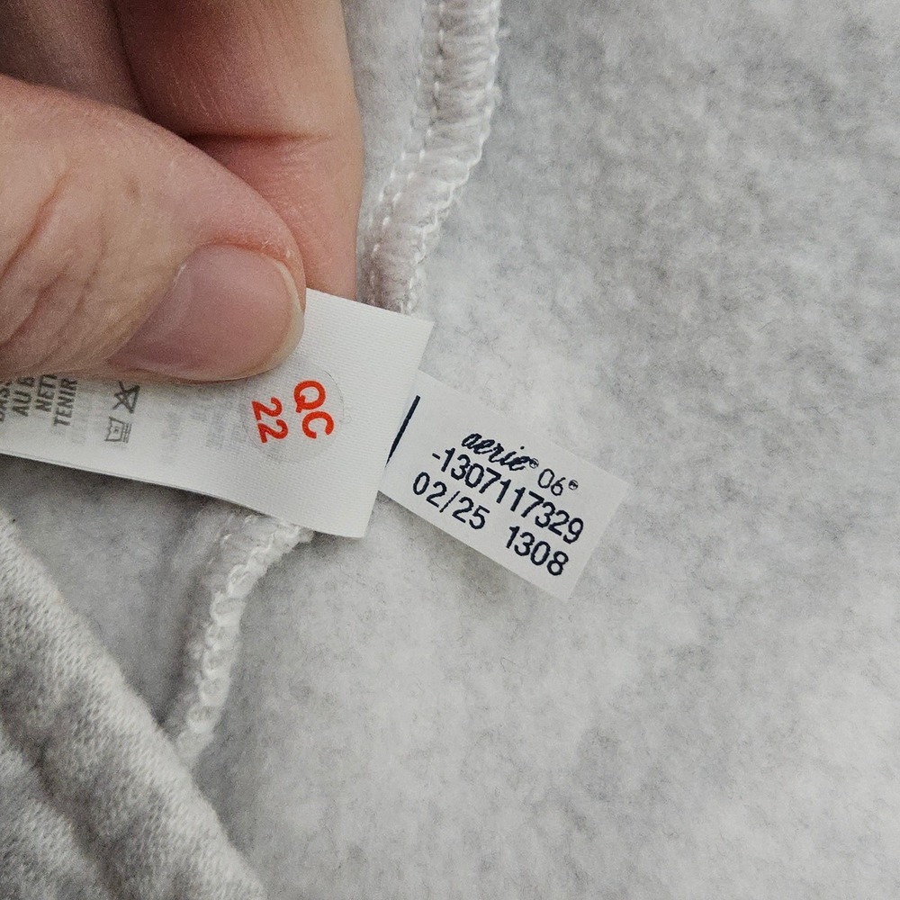 OFFLINE by Aerie Sweatpants Womens S Gray Fleece Joggers Loungewear Athleisure - Picture 10 of 11
